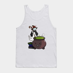 Cat Witch Making Potion Tank Top